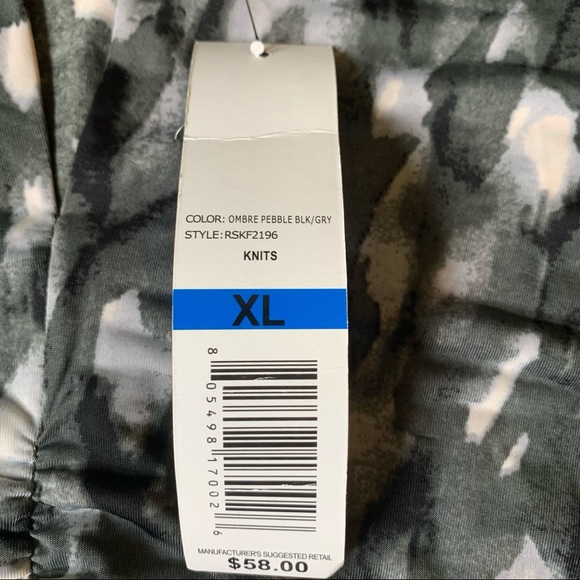 RAFAELLA Size XL Pebble Ombre Ruched 3/4 Sleeve Top NWT - Picture 6 of 8